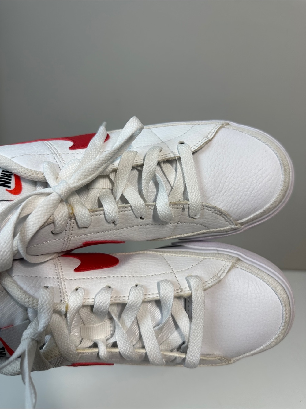 Nike Womens Court Legacy White University Red Leather Size 7.5 - Picture 10 of 15